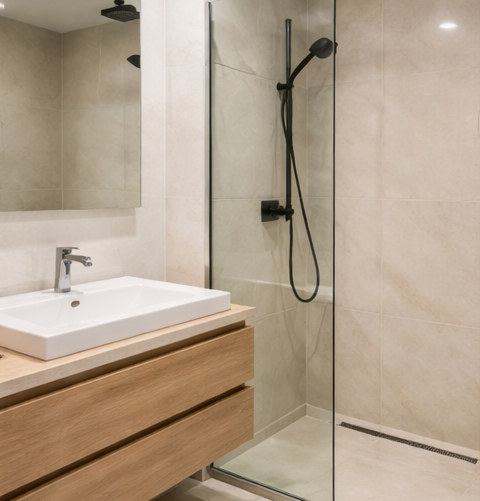 După montaj faianță format mare